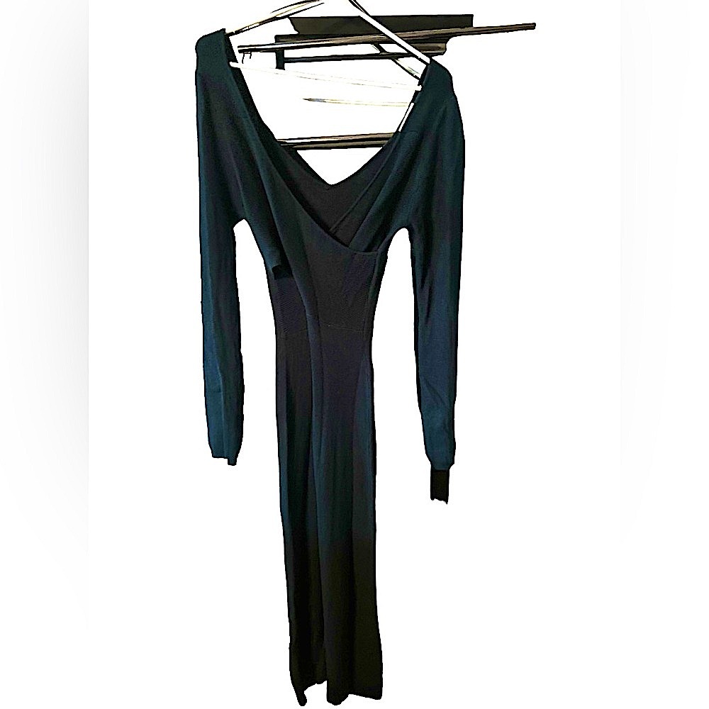 Women’s Long-sleeve Body-Con Knit Dress | Green Knit Dress | Long - Sleeve Dress